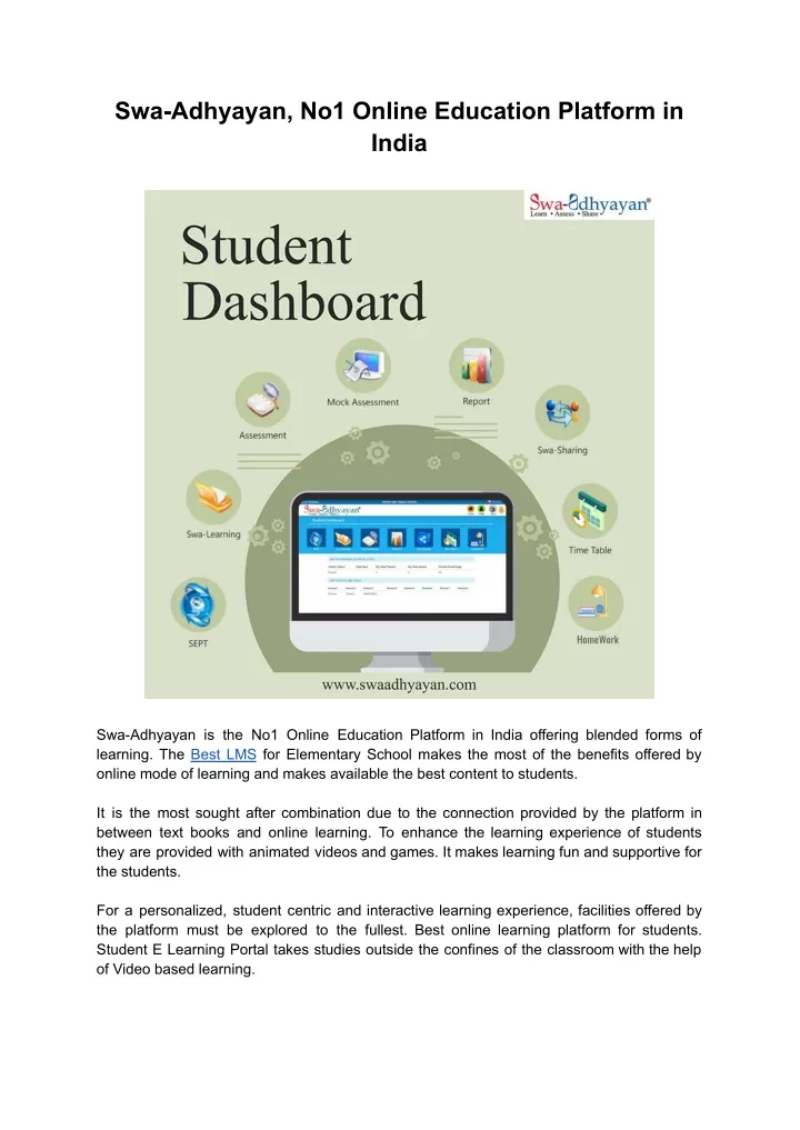 swa adhyayan no1 online education platform