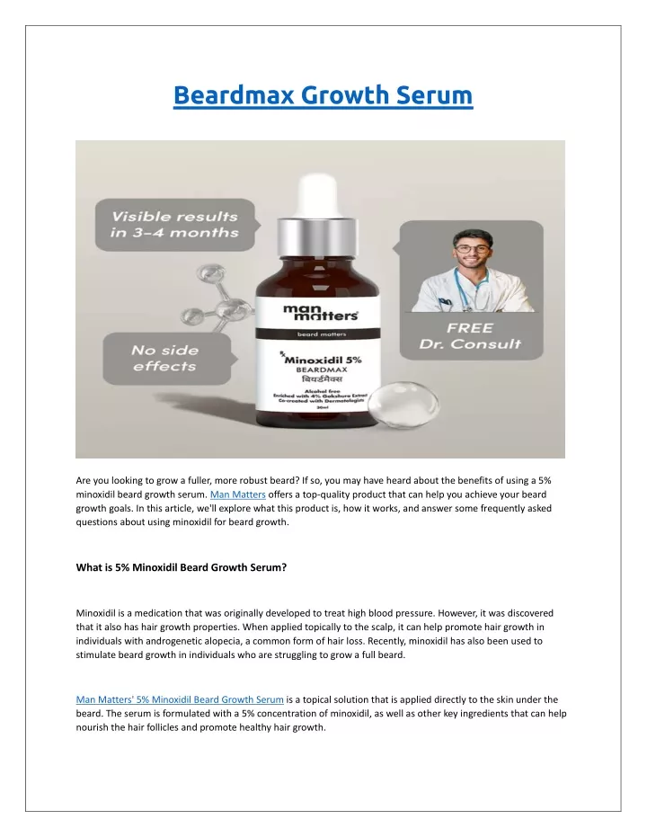 beardmax growth serum