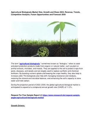agricultural biologicals market size growth