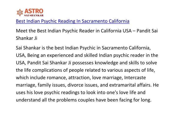 best indian psychic reading in sacramento