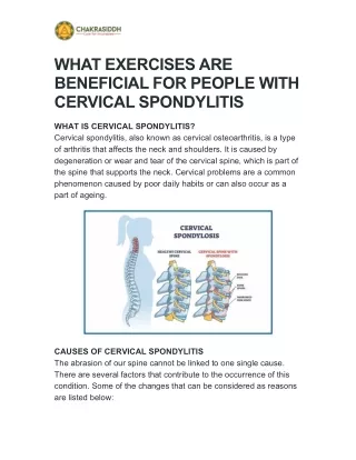 Cervical Spondylitis treatment