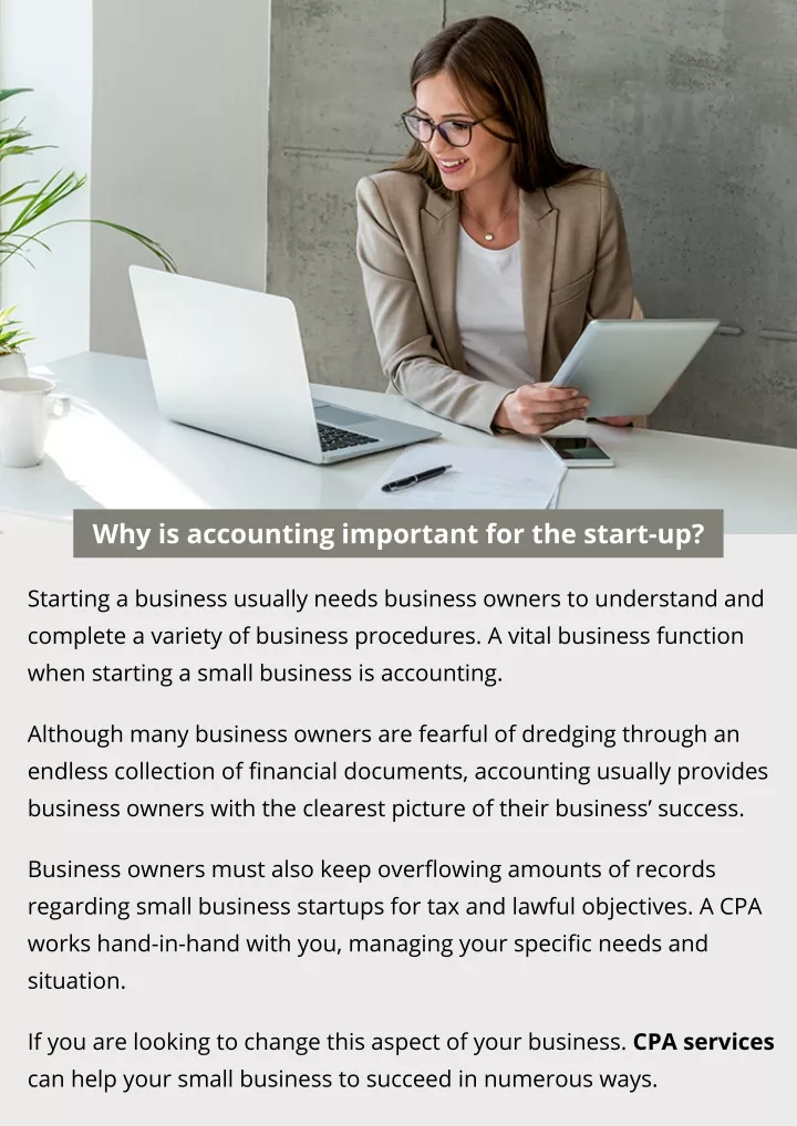 why is accounting important for the start up