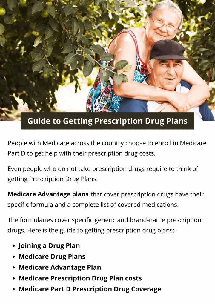 guide to getting prescription drug plans