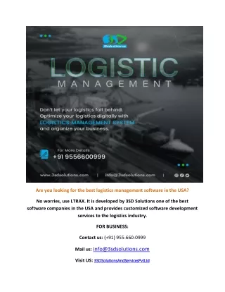 are you looking for the best logistics management