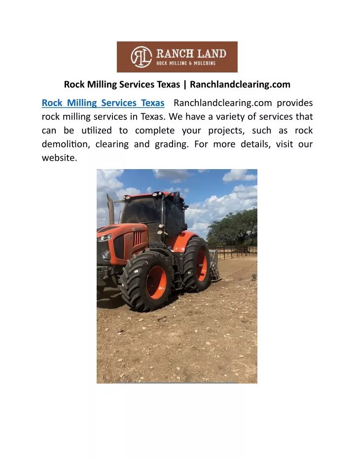 rock milling services texas ranchlandclearing com