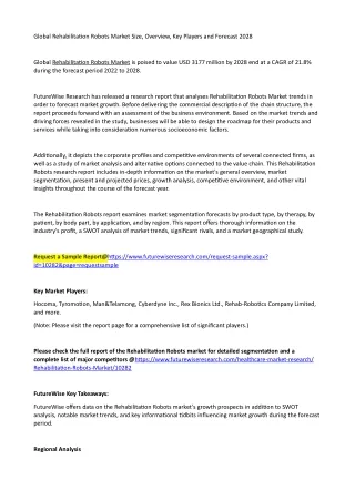 global rehabilita on robots market size overview