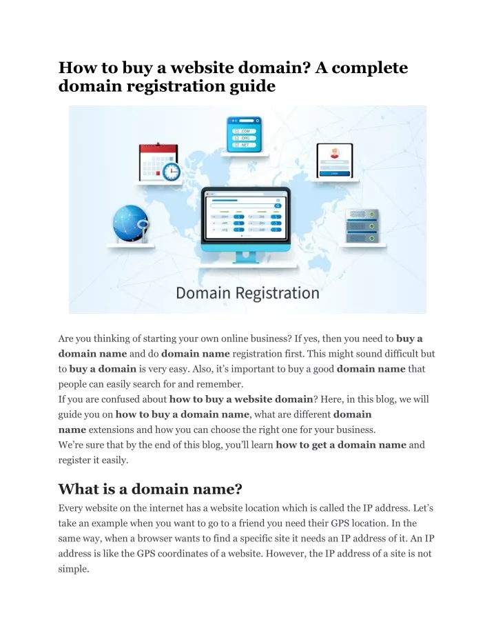 how to buy a website domain a complete domain