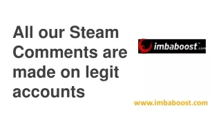 Welcome To Imbaboost - CS GO Steam Profile Boosting Service