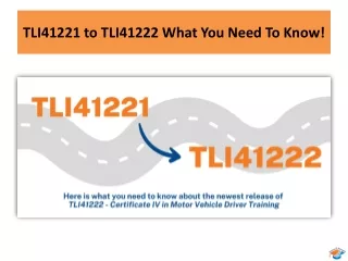 tli41221 to tli41222 what you need to know