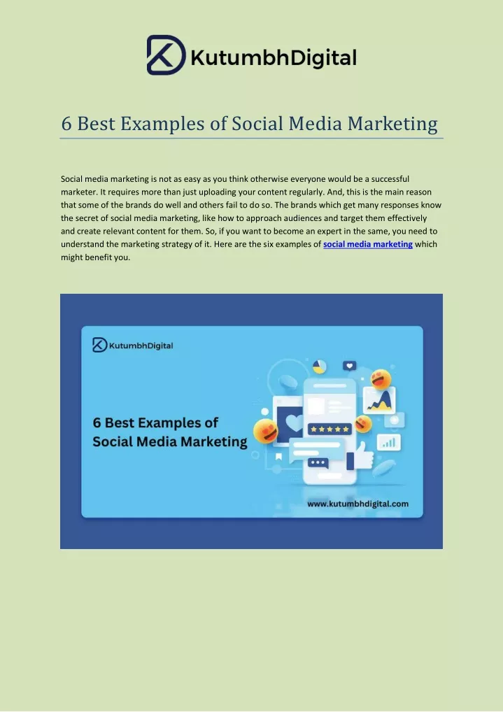 6 best examples of social media marketing