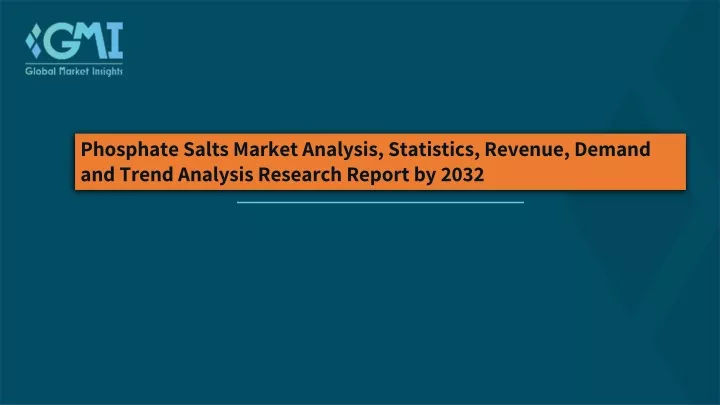phosphate salts market analysis statistics