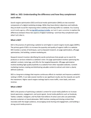 smo vs seo understanding the difference