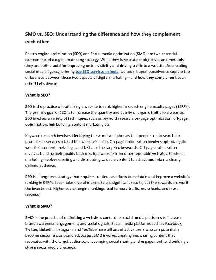 smo vs seo understanding the difference