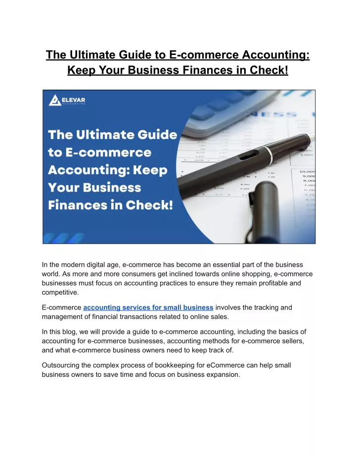 the ultimate guide to e commerce accounting keep