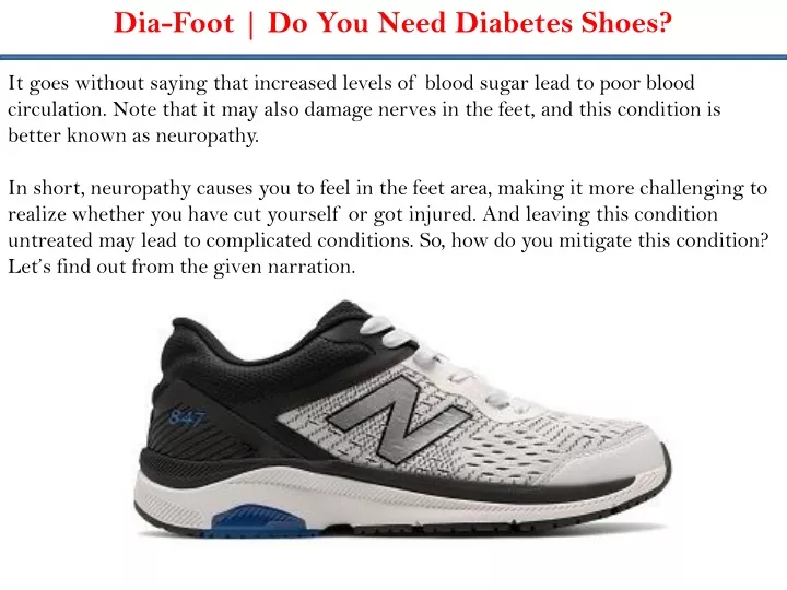 dia foot do you need diabetes shoes