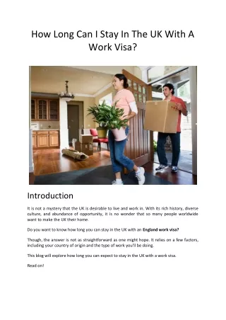 how long can i stay in the uk with a work visa