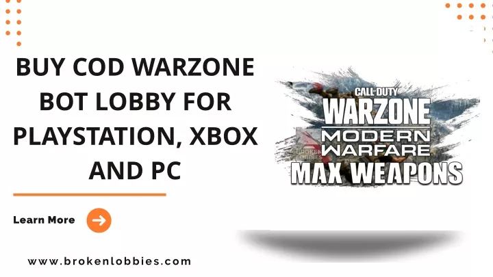 buy cod warzone bot lobby for playstation xbox