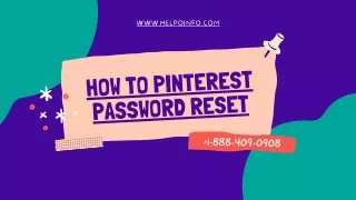 HOW TO PINTEREST PASSWORD RESET