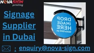 Signage Supplier in Dubai