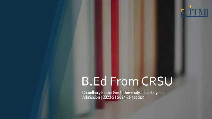 b ed from crsu