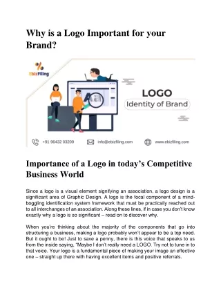 why is a logo important for your brand