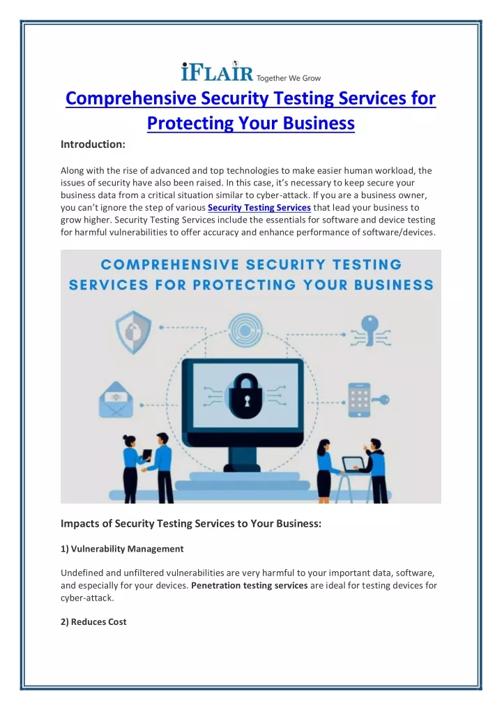 comprehensive security testing services