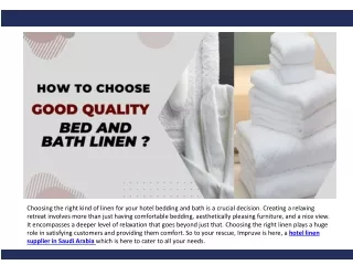 choosing the right kind of linen for your hotel