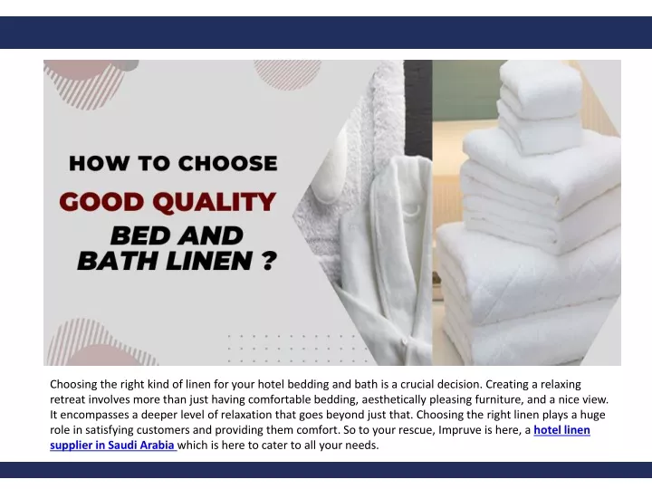 choosing the right kind of linen for your hotel