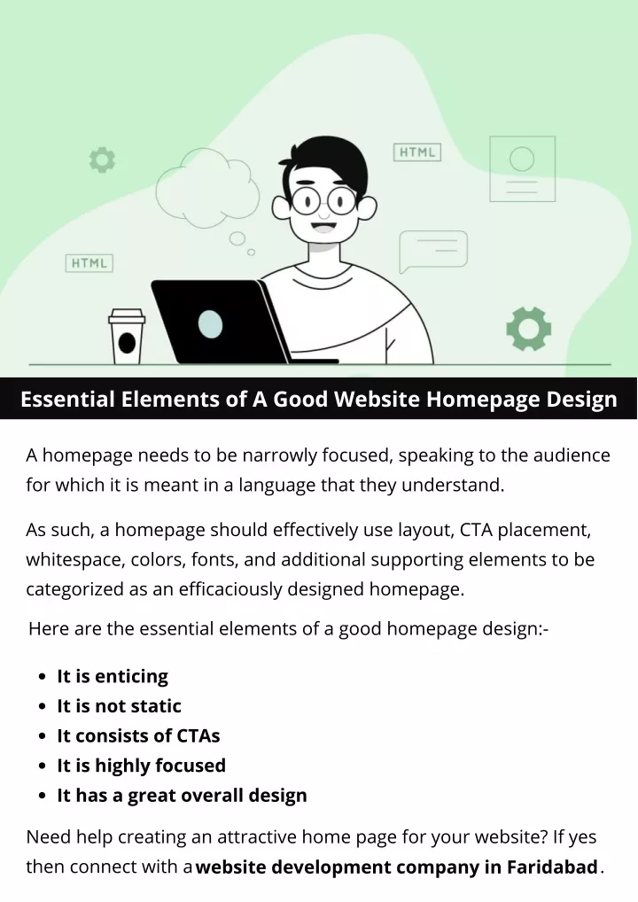 essential elements of a good website homepage