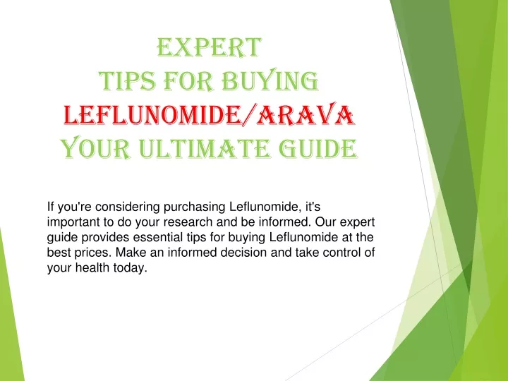 expert tips for buying leflunomide arava your ultimate guide