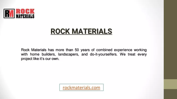 rock materials