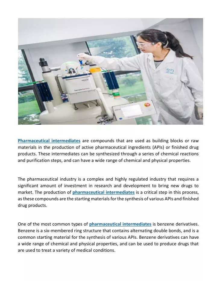 pharmaceutical intermediates are compounds that