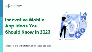 Innovative Mobile App Ideas You Should Know in 2023