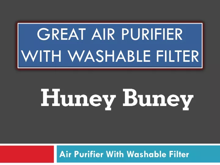 great air purifier with washable filter