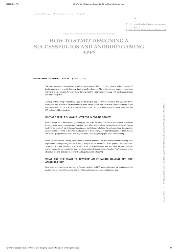 PPT - How To Start Designing a Successful iOS and Android Gaming App ...
