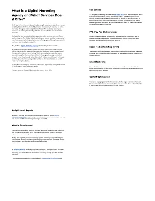What is a Digital Marketing Agency and What Services Does it Offer - Google Docs