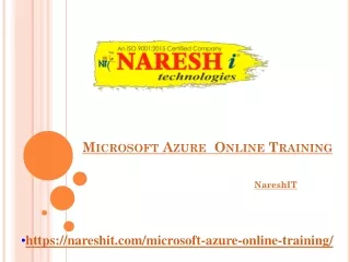 Microsoft Azure  Online Training NareshIT
