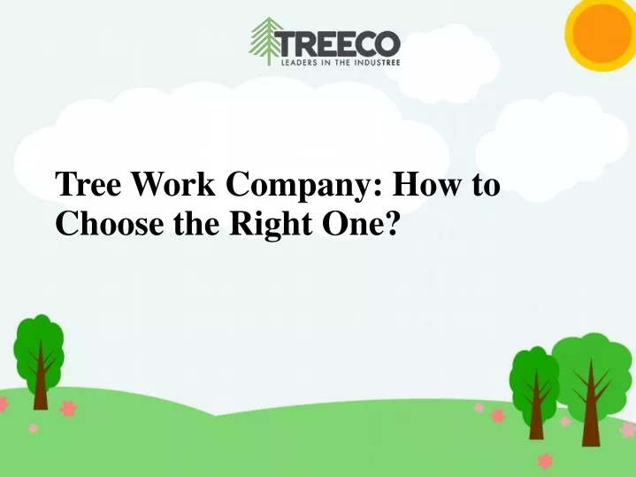 tree work company how to choose the right one