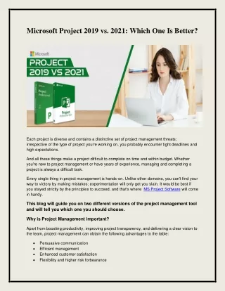 microsoft project 2019 vs 2021 which one is better