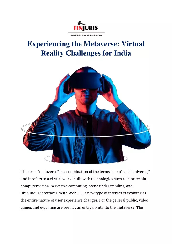experiencing the metaverse virtual reality