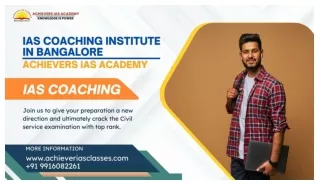 IAS Coaching Institute In Bangalore