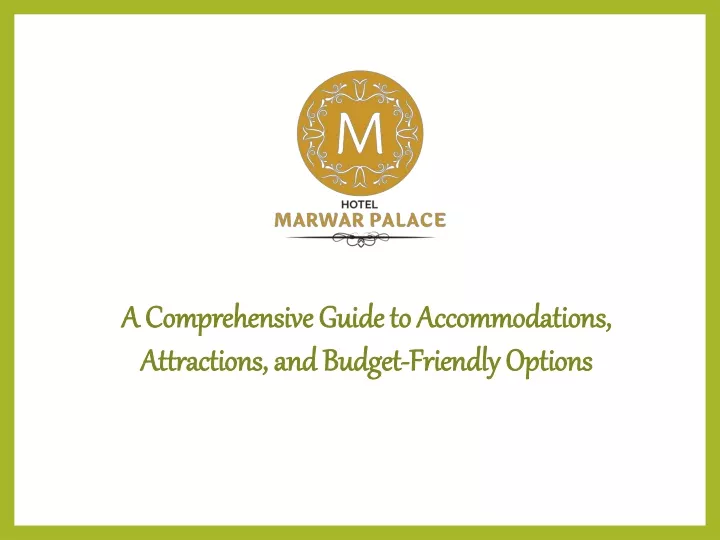 a comprehensive guide to accommodations