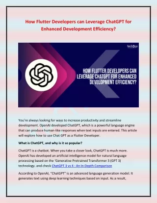 how flutter developers can leverage chatgpt