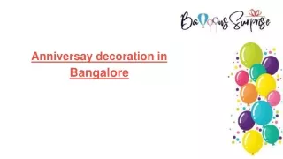Anniversay decoration in Bangalore
