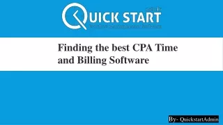 Learning about a CPA Time and Billing Software - QuickstartAdmin