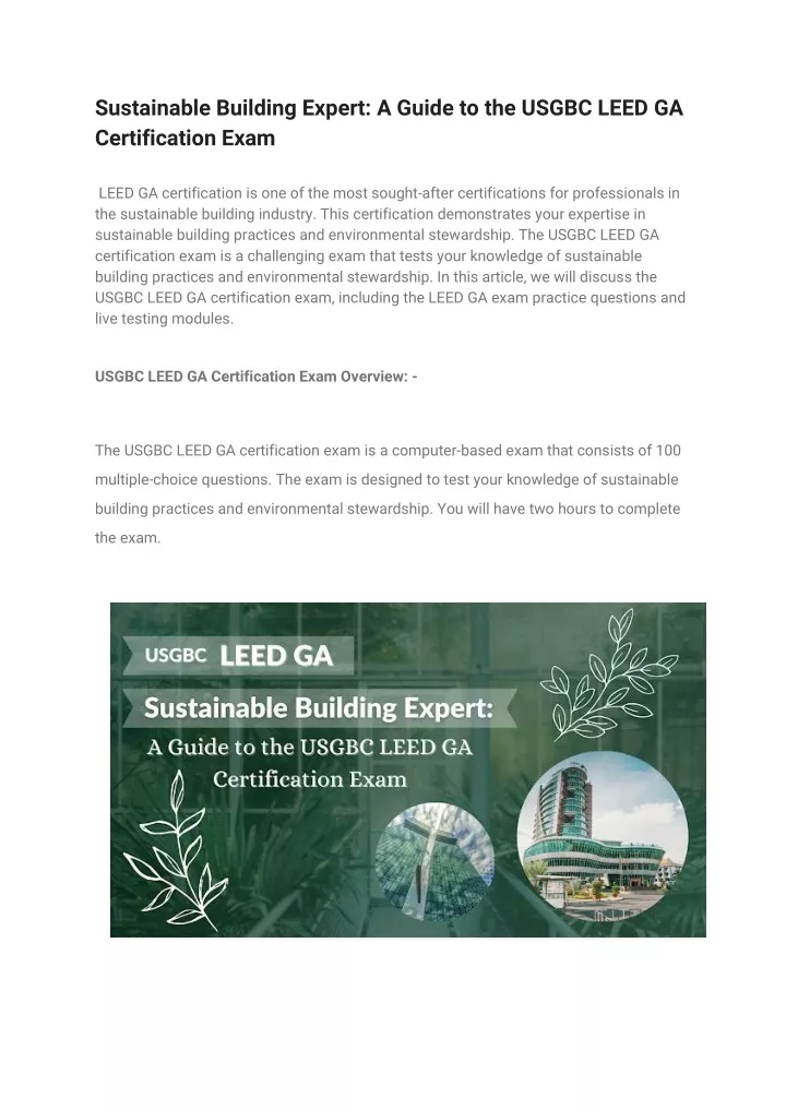 sustainable building expert a guide to the usgbc