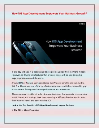 how ios app development empowers your business