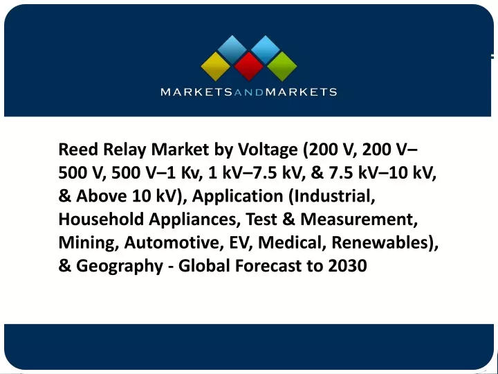 reed relay market by voltage