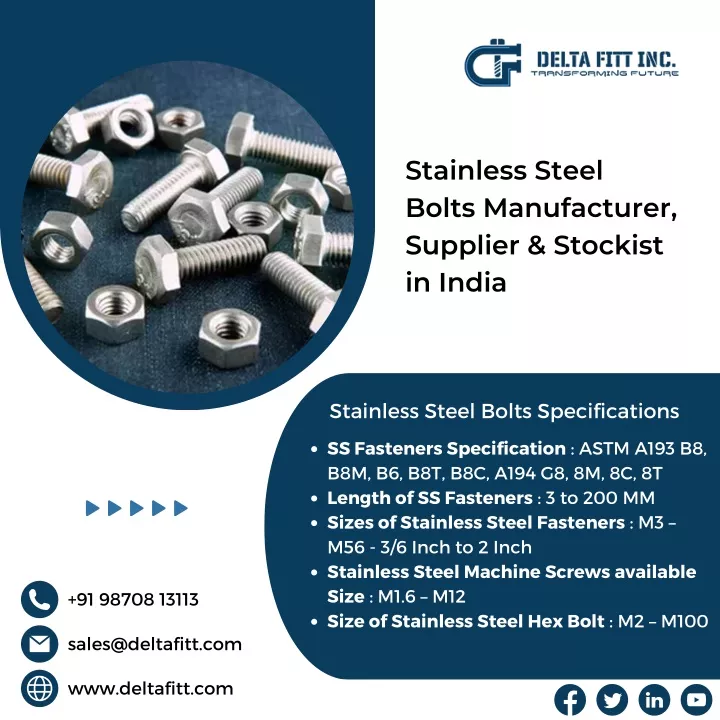 stainless steel bolts manufacturer supplier