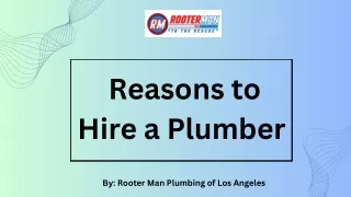 Reasons to Hire a Plumber